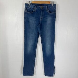 Rock & Republic Berlin Denim Jeans,‎ Blue Stretch Skinny slits hem Women Size 8M